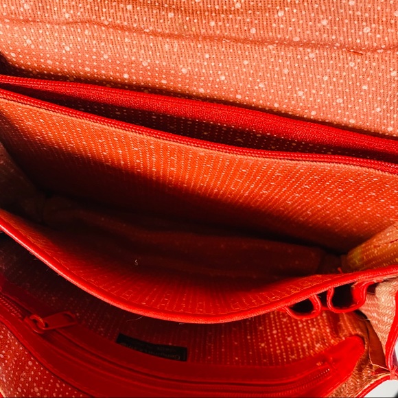 Kenneth Cole Red Genuine Leather Crossbody Saddle Bag - Picture 15 of 16